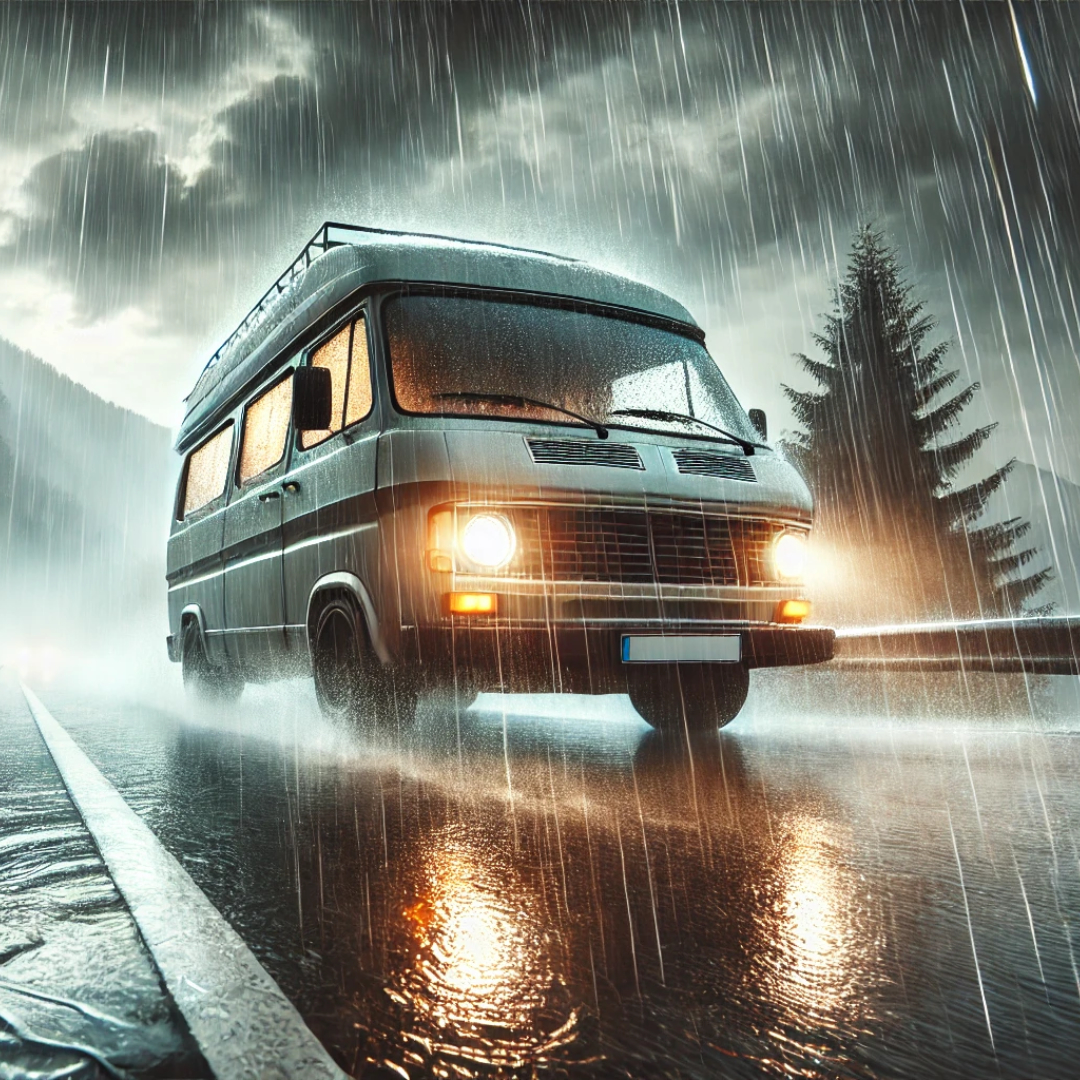 lluvias y camper